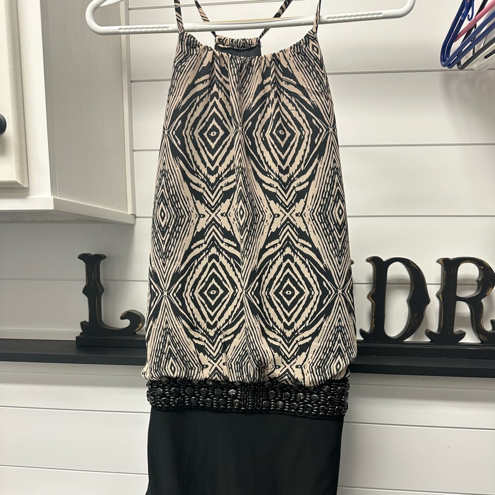 Geometric Pattern Halter Dress. Party dress, excellent shape